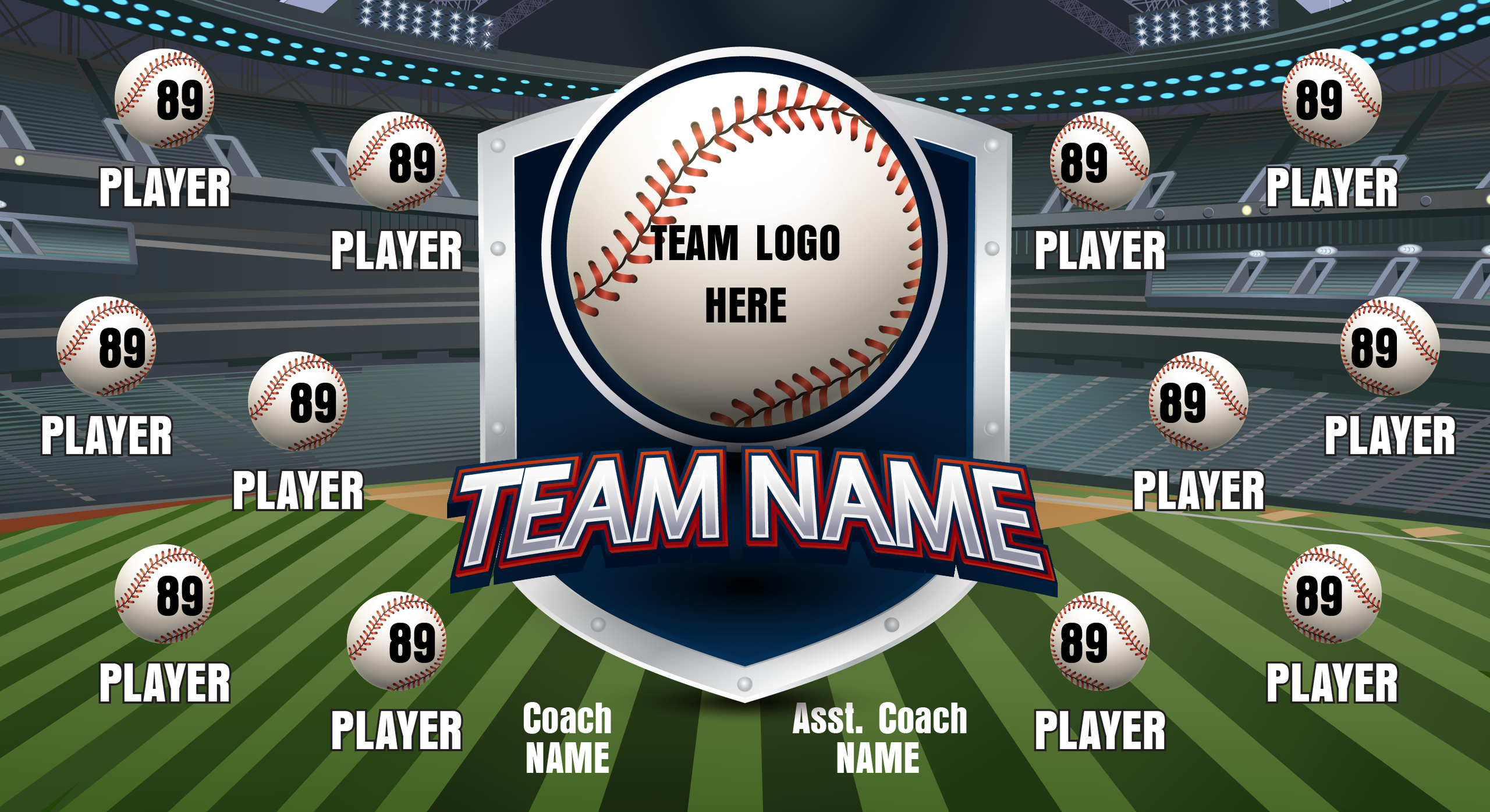 1002B Baseball  Banner 3x5