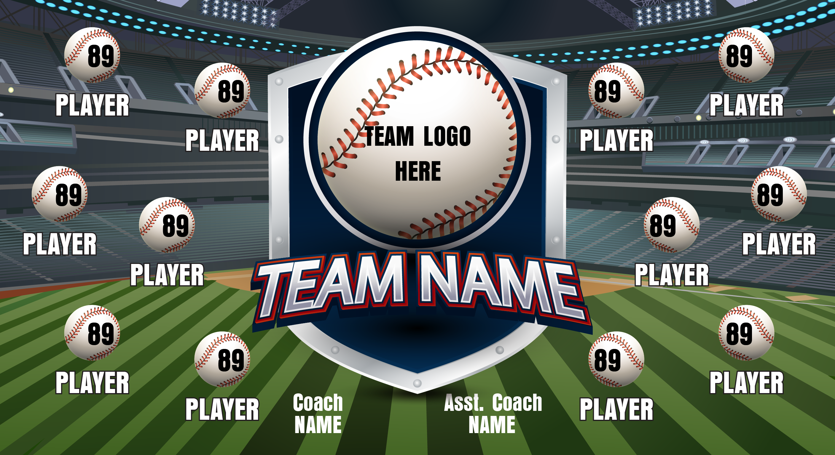 1002B Baseball  Banner 3x5