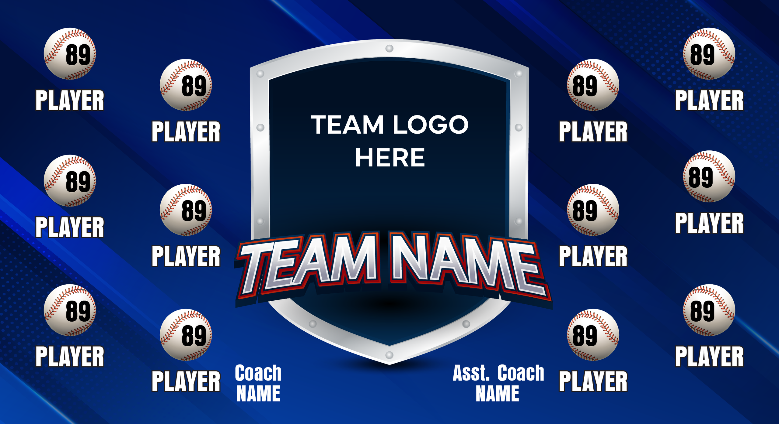 Custom Baseball Team Banner 3x5 ft – Personalized Design (1004B)
