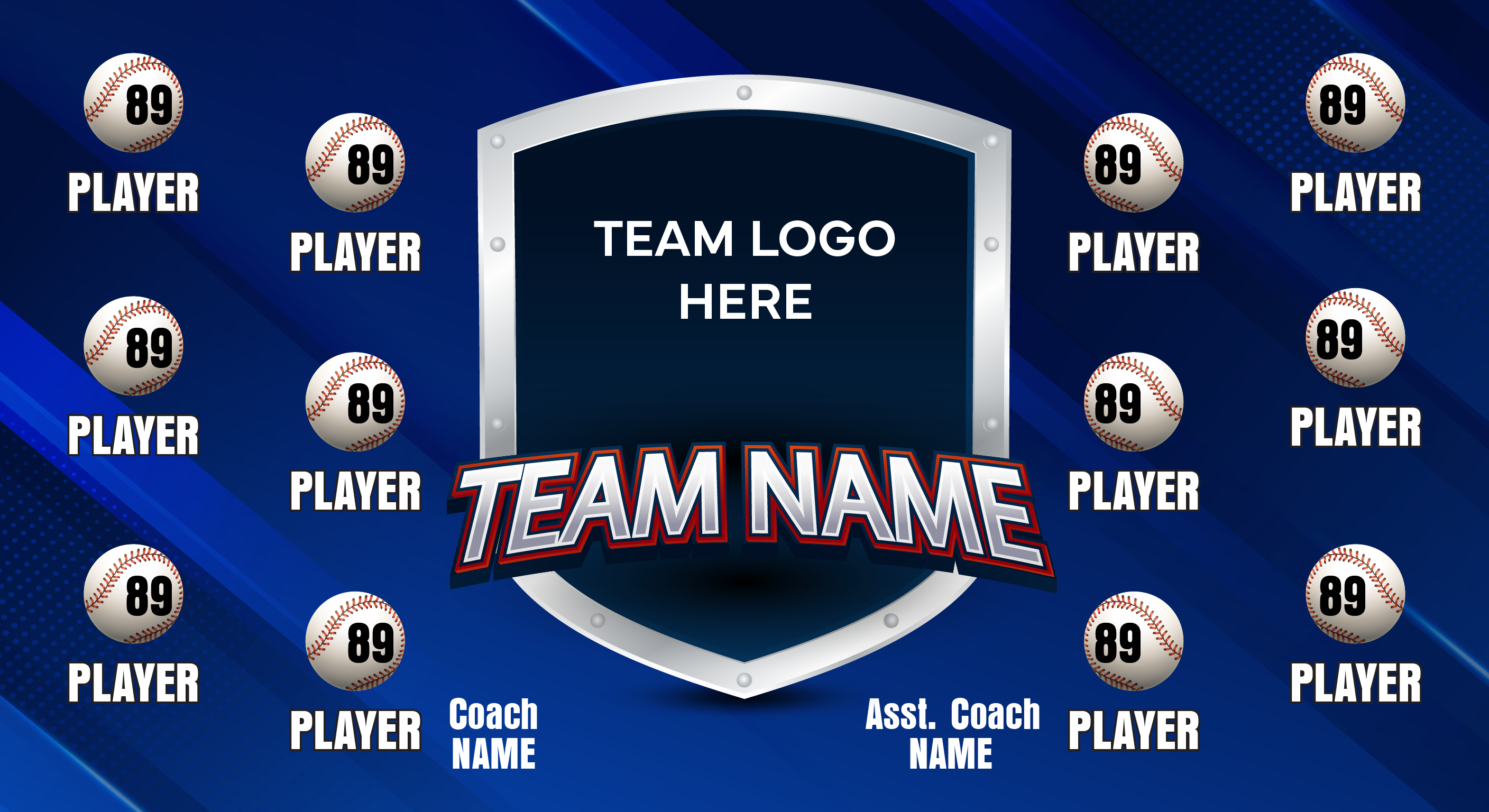 Custom Baseball Team Banner 3x5 ft – Personalized Design (1004B)