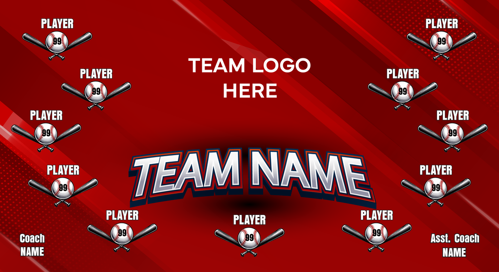 Custom Baseball Team Banner 3x5 ft – Personalized Design (1008B)