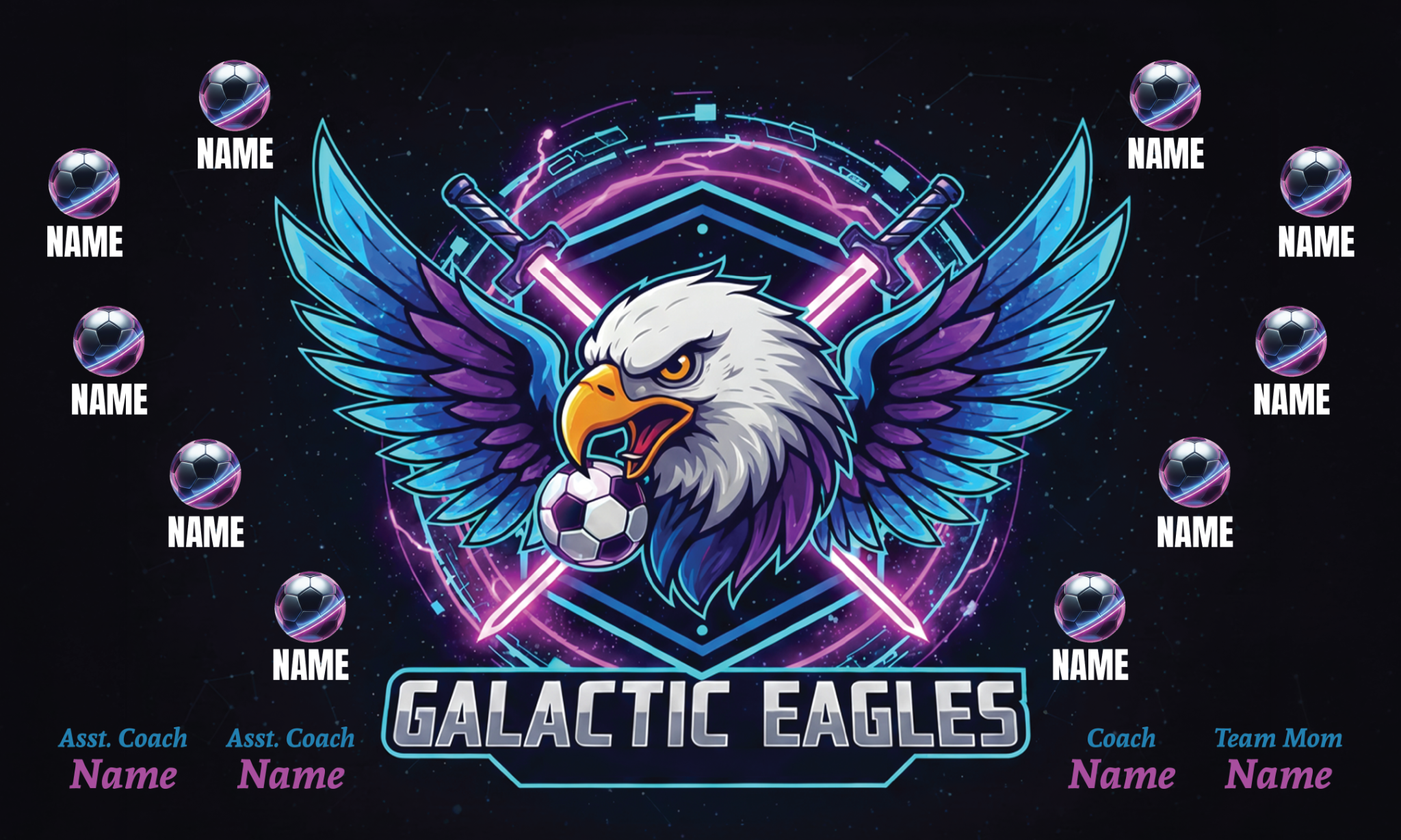 1014 Galactic Eagles Standard Banner 3x5