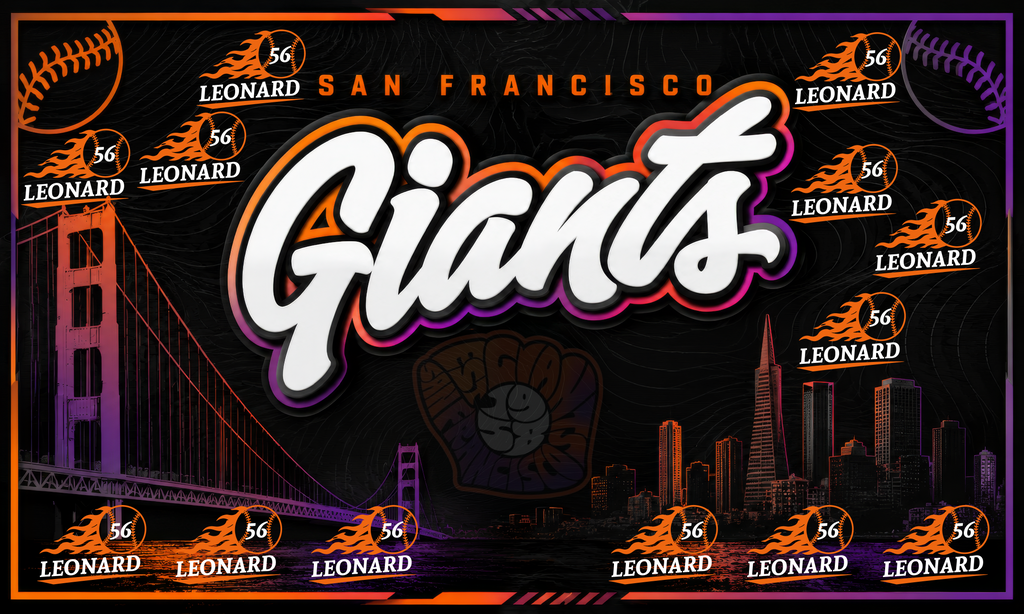 Custom Baseball Team Banner 3x5 ft – Giants 1027B