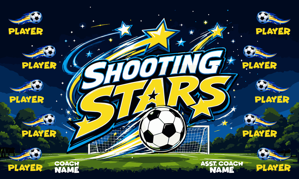 Custom Team Banner 3x5 ft – Shooting Stars 1041
