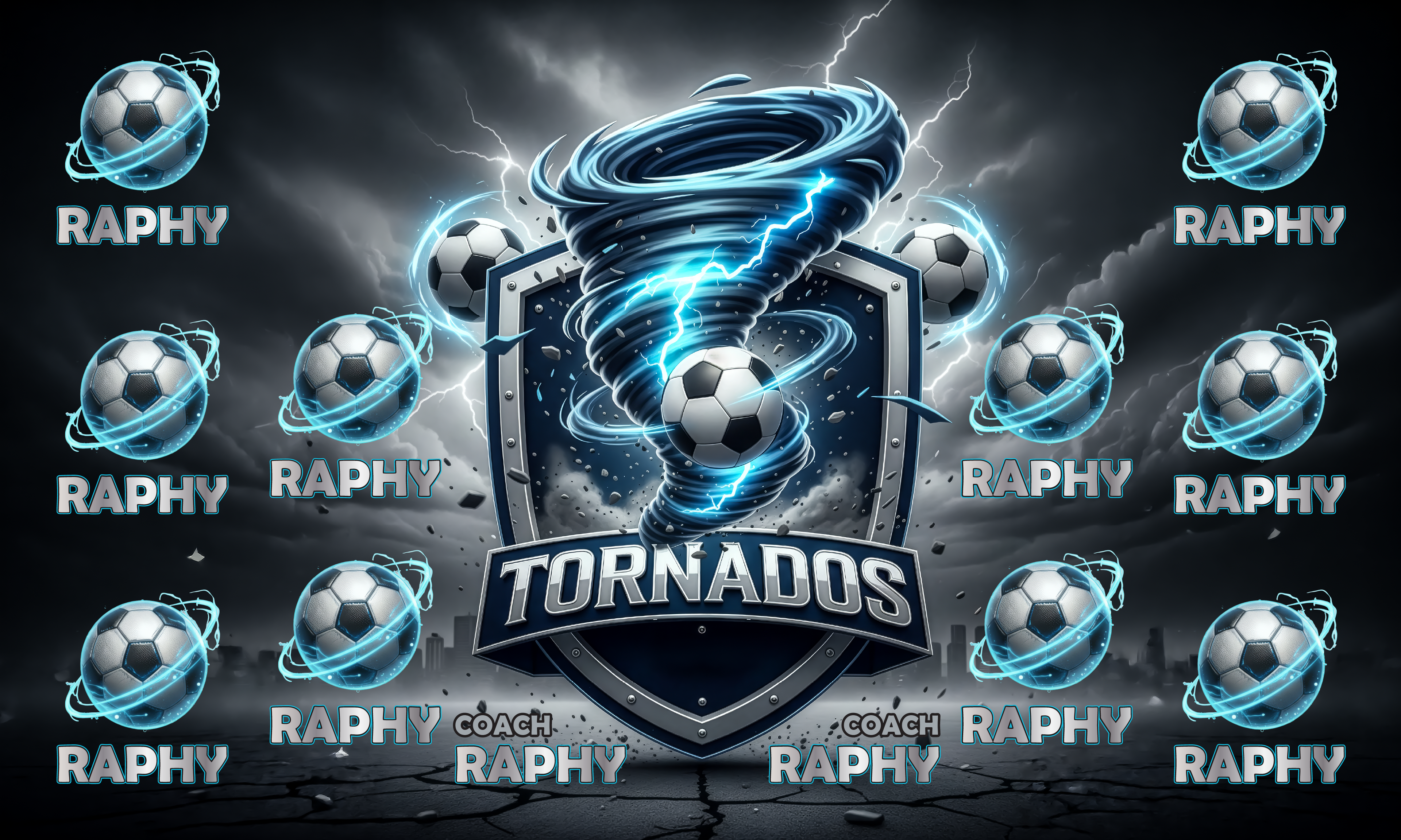 Custom Team Banner 3x5 ft – Tornadoes 1047
