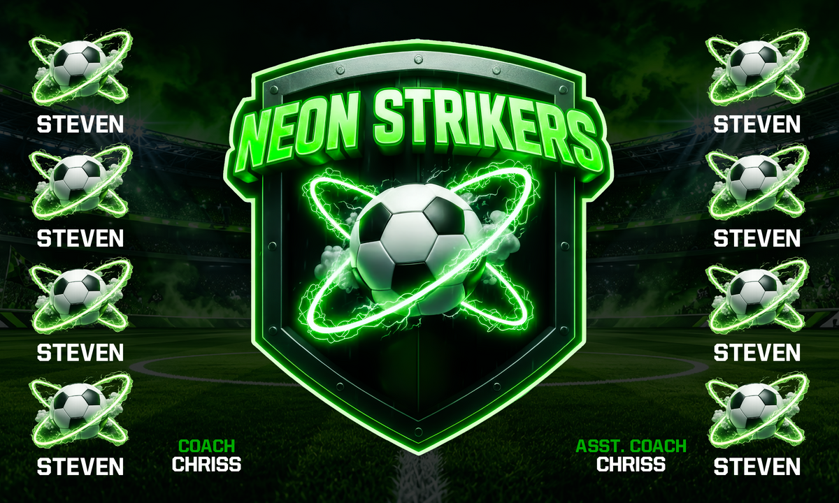 Custom Team Banner 3x5 ft – Neon Strikers 1048