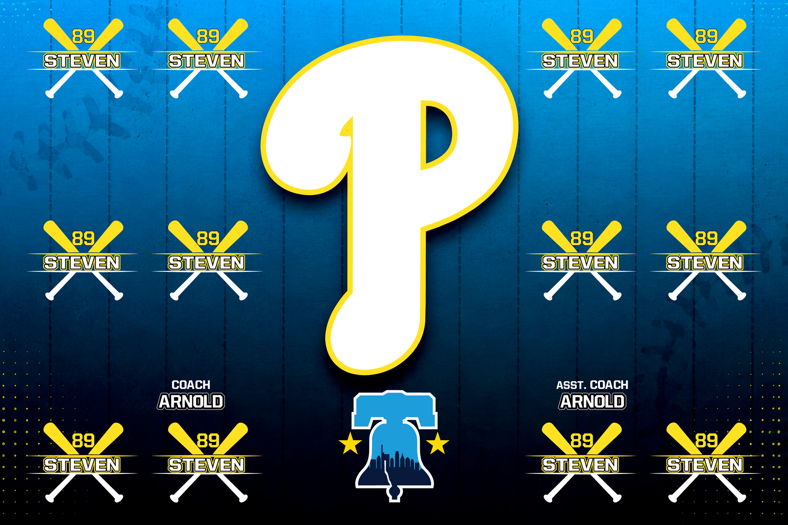 Custom Baseball Team Banner 3x5 ft – Phillies 1049B