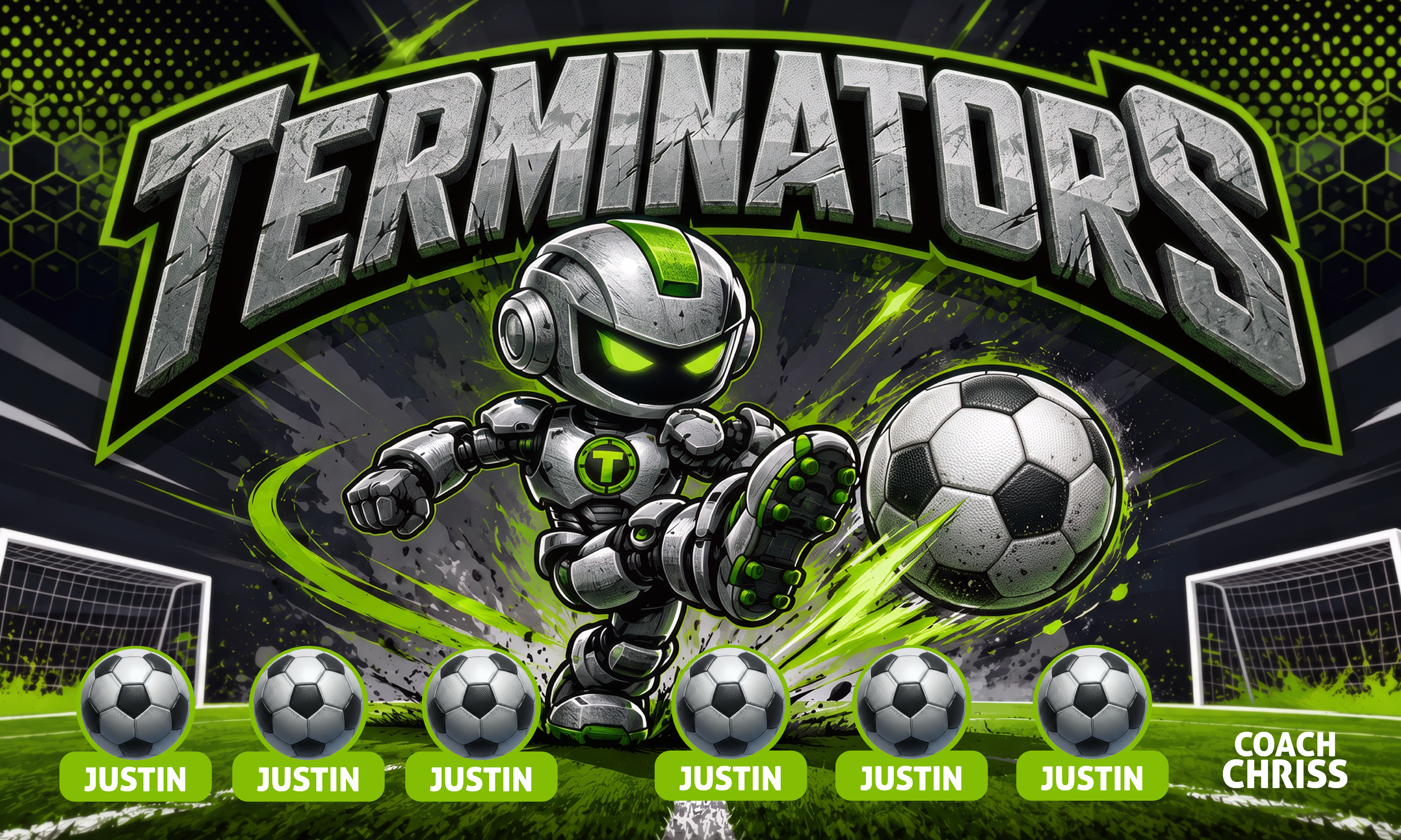 Custom Team Banner 3x5 ft – Terminators 1052