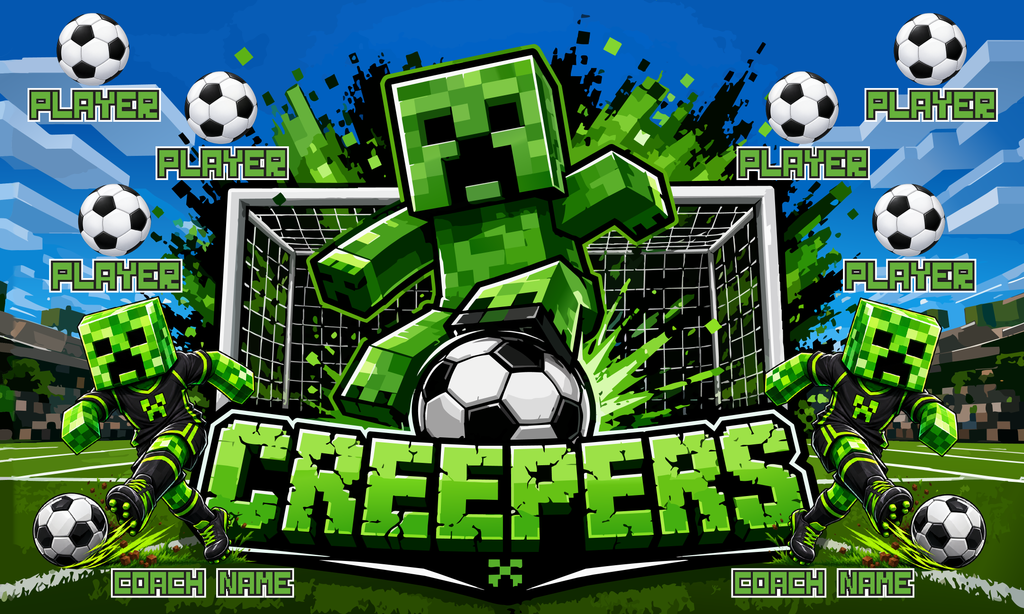 Custom Sports Team Banner 3x5 ft – Creepers 1060