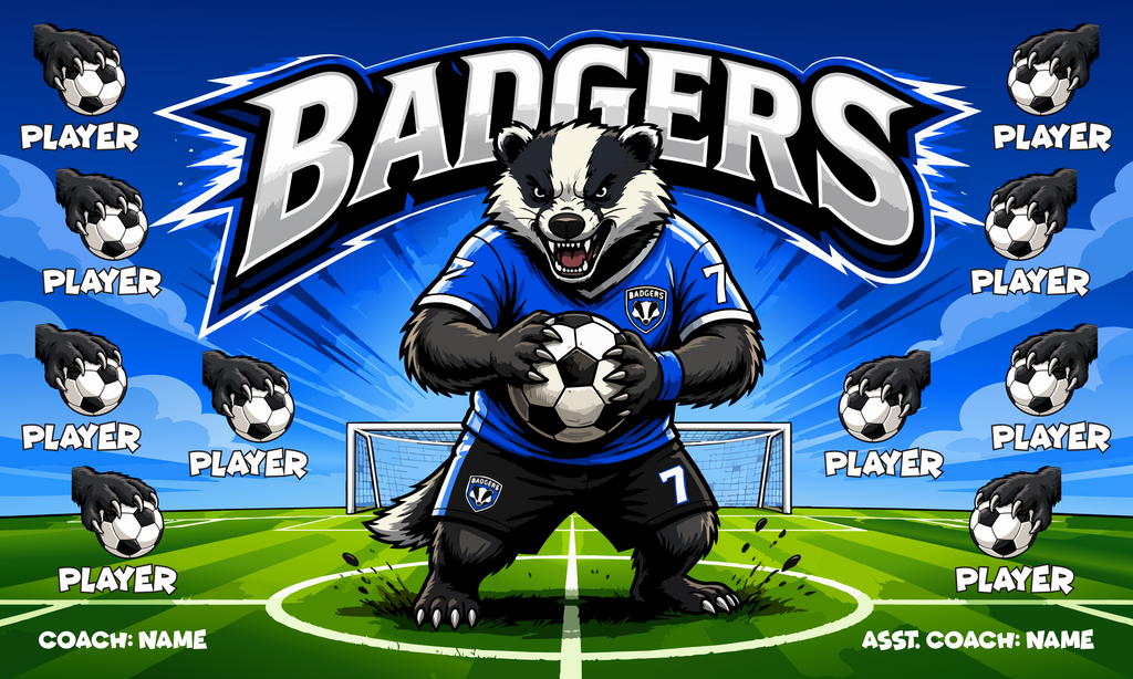 Custom Team Banner 3x5 ft – Badgers 1065