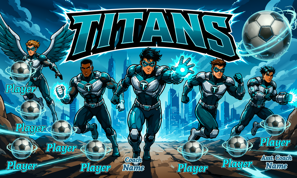 Custom Team Banner 3x5 ft – Titans 1067