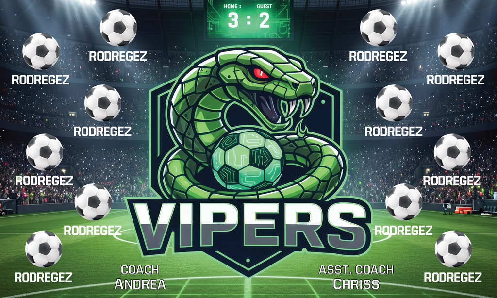 Custom Team Banner 3x5 ft – Vipers 1070