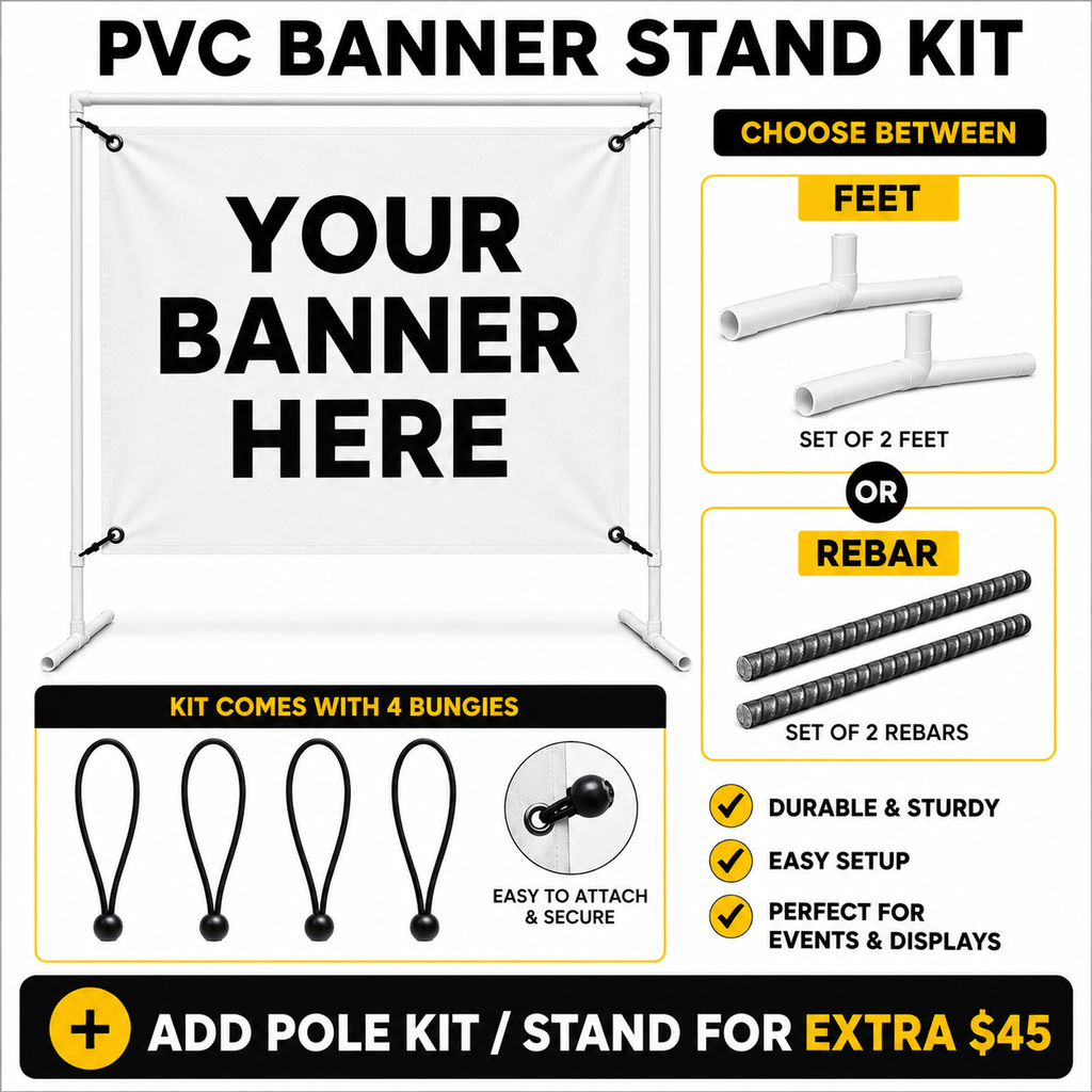 Pole Kit Stand Options - Feet or Rebar