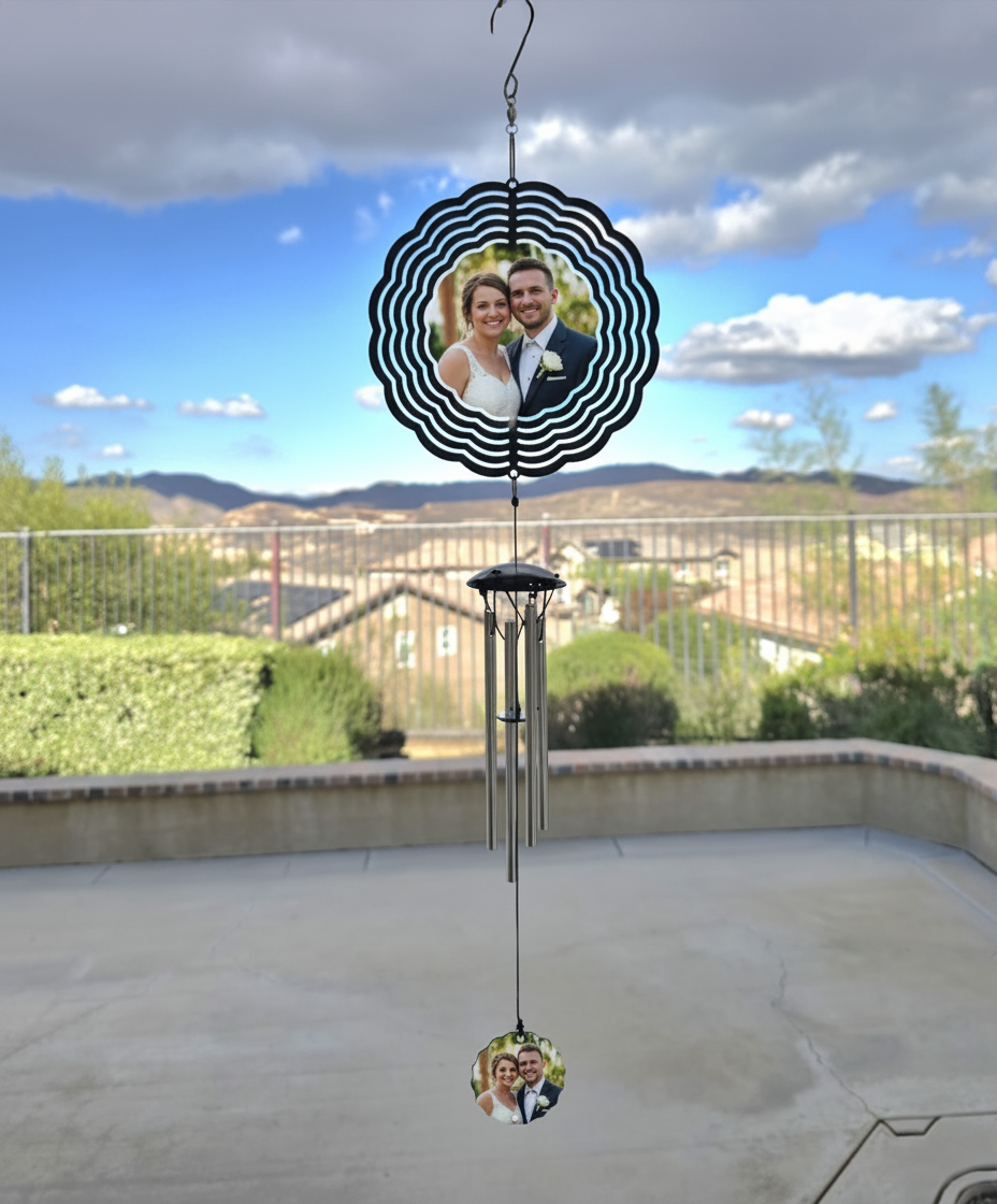Personalized Memorial Wind Chime – Custom Photo Metal Chime