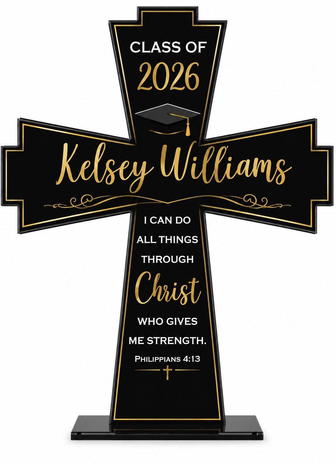 Personalized Graduation acrylic cross