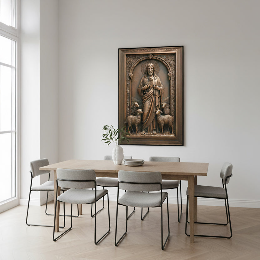 Christian Framed Canvas – Faith Wall Art with Wood Frame