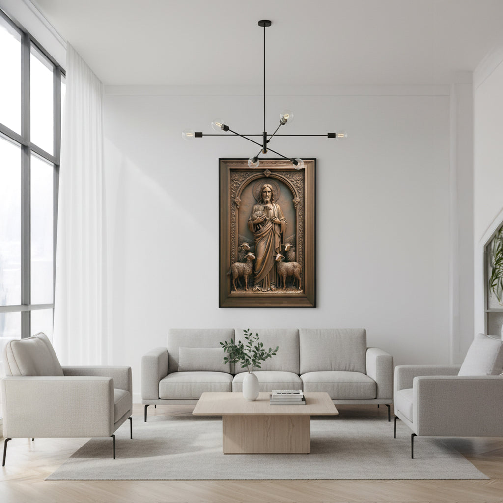 Christian Framed Canvas – Faith Wall Art with Wood Frame