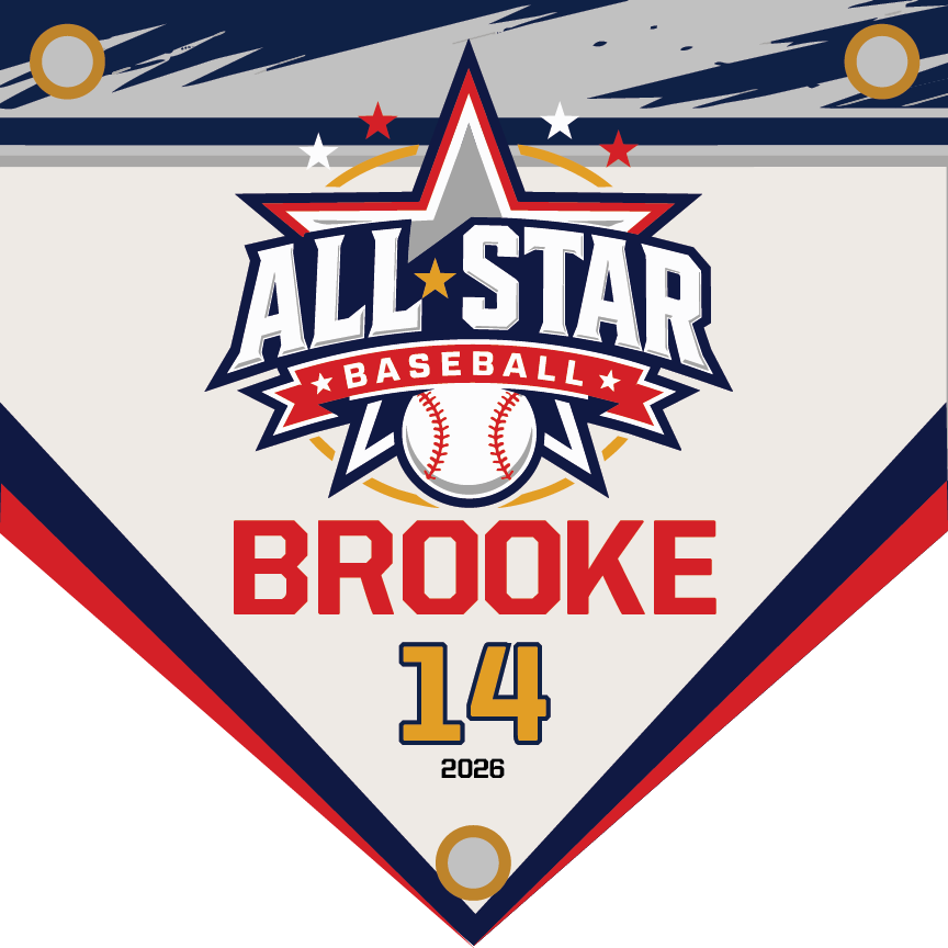 Personalized Baseball Base Shaped Vinyl Pennant 12 in – Custom Team