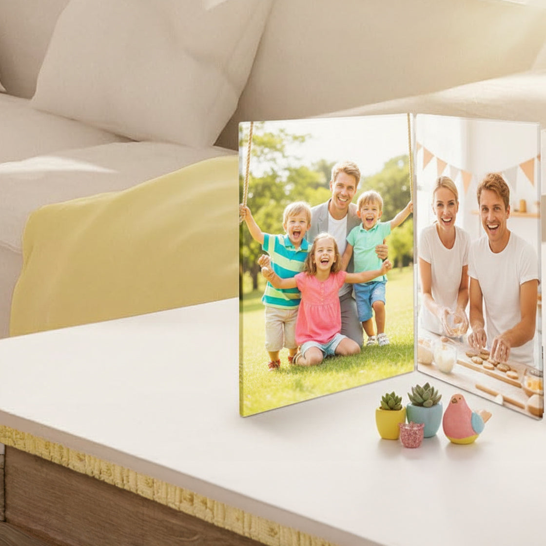 Personalized Folding Glass Photo – Custom Memorial Glass Print